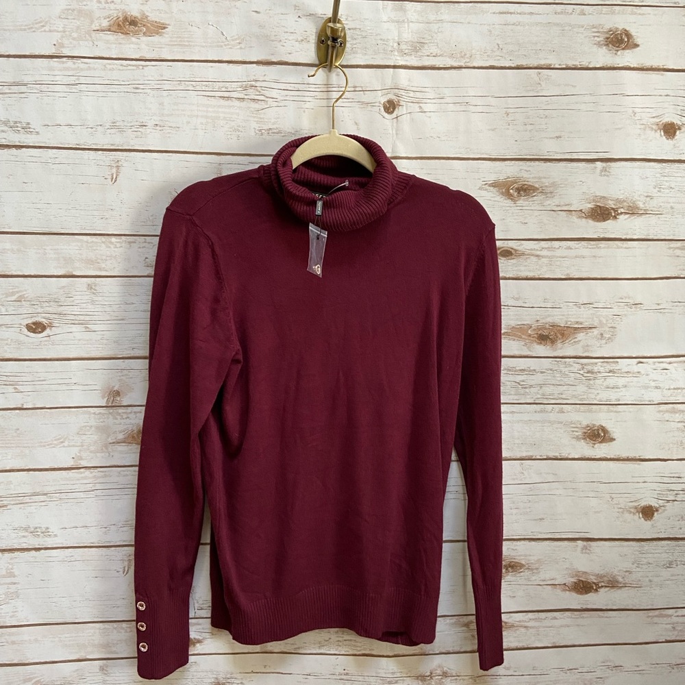 NWT Joseph A Red Turtle neck size small